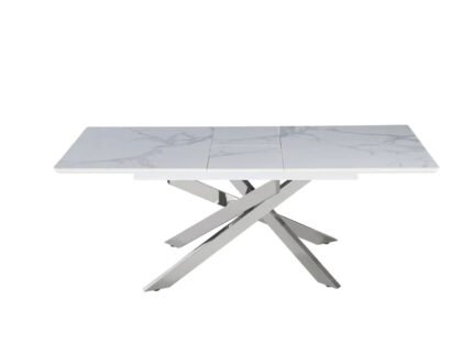 Table a manger plateau extensible et pieds métallique - Meublei