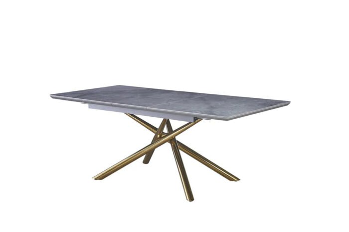 Table a manger extensible rectangle et pieds métallique - Meublei