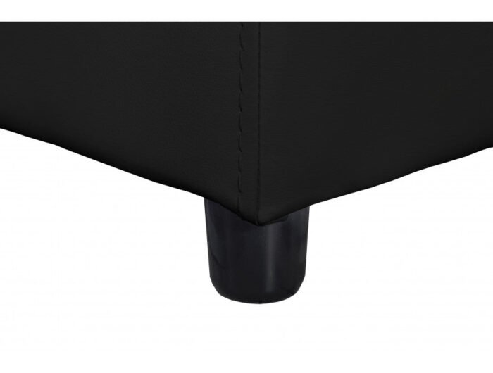 Canapé panoramique U PLUS convertible avec 2 coffres et 2 poufs en simili et microfibre - Meublei