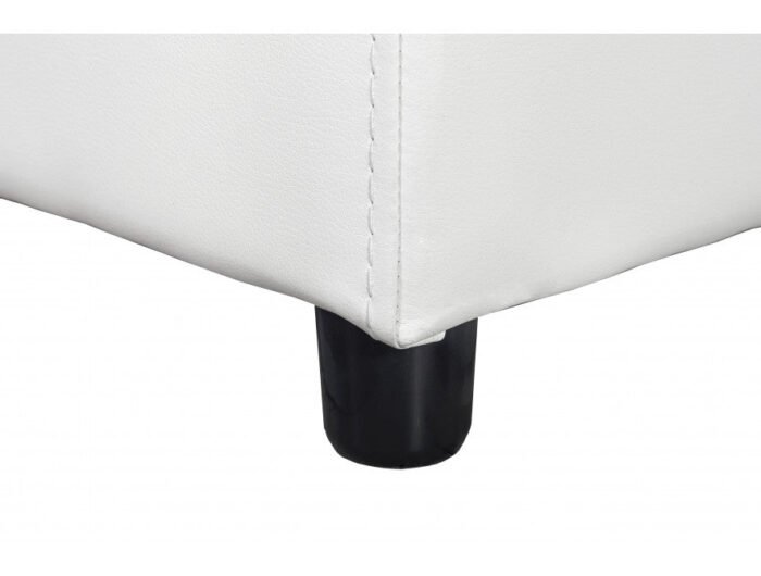 Canapé panoramique U PLUS convertible avec 2 coffres et 2 poufs en simili et microfibre - Meublei